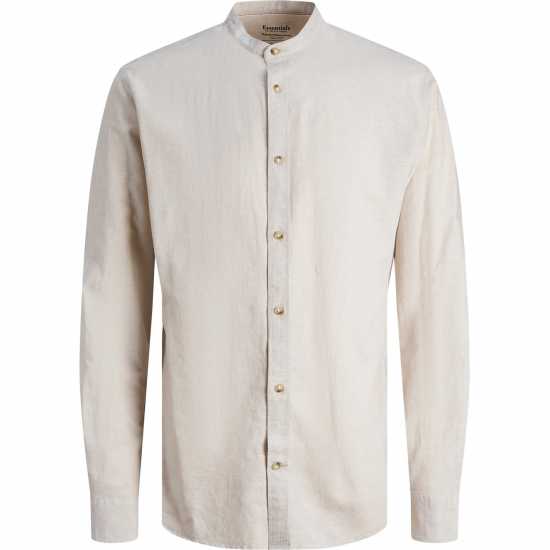 Jack And Jones Long-Sleeve Buttoned Linen Shirt Посуда Jack And Jones Long-Sleeve Buttoned Linen Shirt Посуда