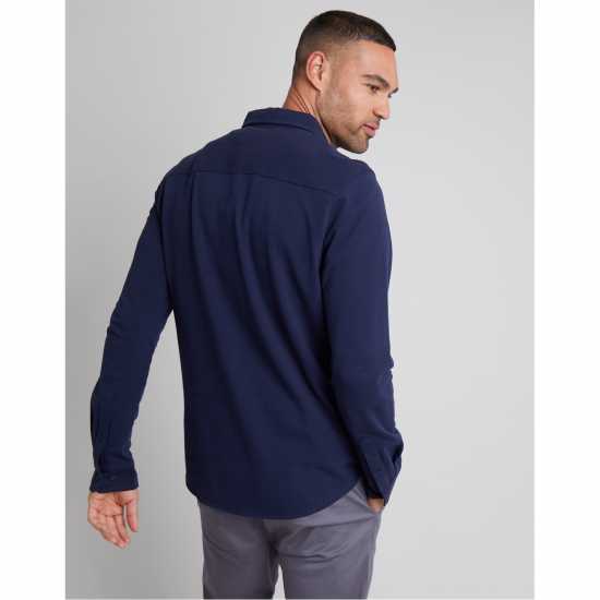 Threadbare Shir Grnrd Sn99 Бяло/Морско синьо Мъжки ризи