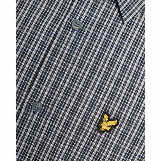 Lyle And Scott Lyle Check Ls Shirt Sn62 Dark Navy Z271 
