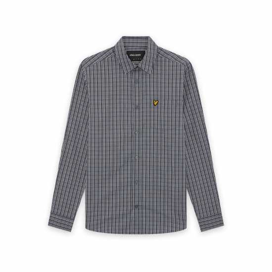 Lyle And Scott Lyle Check Ls Shirt Sn62 Dark Navy Z271 