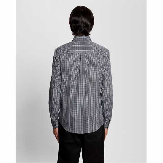 Lyle And Scott Lyle Check Ls Shirt Sn62 Dark Navy Z271 