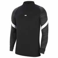 Nike Dri-FIT Strike Men's Soccer Drill Top Black/White Мъжко облекло за едри хора