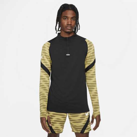 Nike Dri-Fit Strike Soccer Drill Top Mens Black/Gold Мъжки ризи