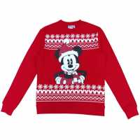 Коледен Пуловер Character Crew Neck Christmas Jumpers Мики 