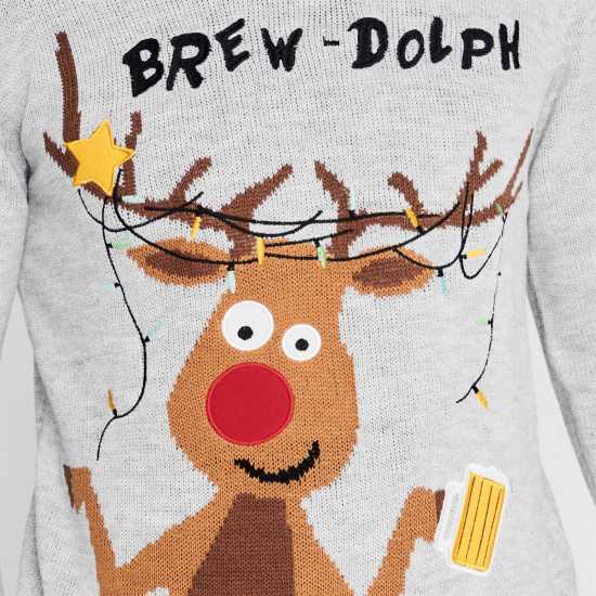 Star Winner Winner Christmas Dinner Knit Brew Dolph Коледни пуловери