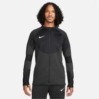 Nike Therma-FIT Strike Winter Warrior Men's Full-Zip Soccer Drill Top Black/Silver Мъжки ризи