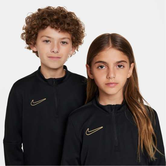 Nike Детско Горнище За Тренировка Academy Drill Top Juniors Black/Gold Детски горнища с цип