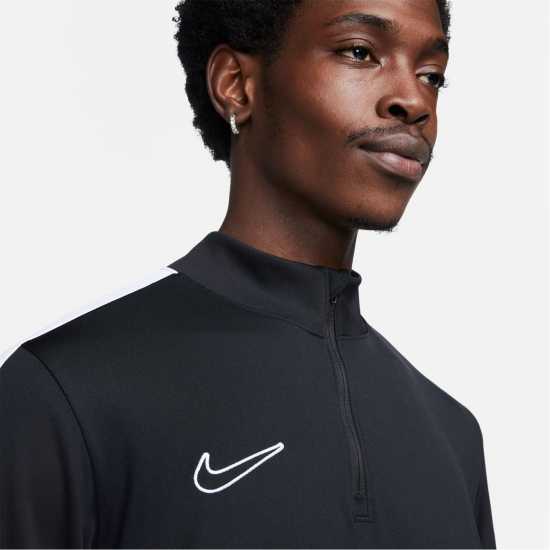 Nike Dri-FIT Academy Men's Soccer Drill Top Black/White Мъжко облекло за едри хора