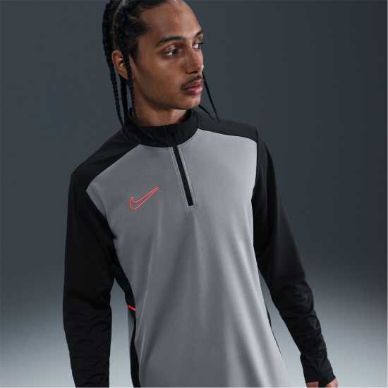 Nike Academy Drill Top Mens Grey/Black Мъжки горнища с цип