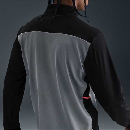 Nike Academy Drill Top Mens Grey/Black Мъжки горнища с цип