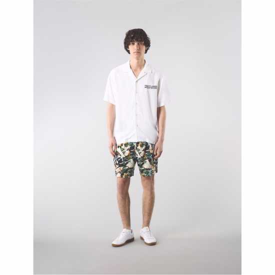 Pretty Green Pg Spike Island Shir Sn53 Бяло Мъжки ризи