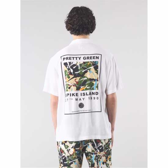 Pretty Green Pg Spike Island Shir Sn53 Бяло Мъжки ризи