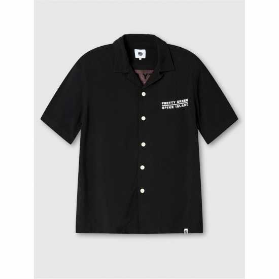 Мъжки ризи Pretty Green Pg Spike Island Shir Sn53 Черно Pretty Green Pg Spike Island Shir Sn53 Черно Мъжки ризи