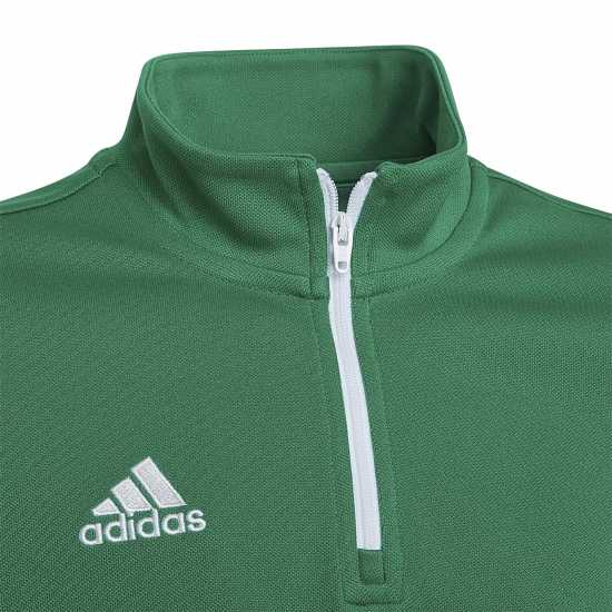 Adidas Детска Спортна Тениска Entrada 22 Training Top Juniors Green/White Детски горнища с цип