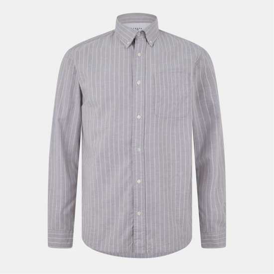 Jack And Jones Brook Long-Sleeve Oxford Shirt Перленосиво сиво 