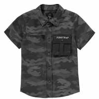 Sale Firetrap Cargo Shirt Junior Boys Navy Camo Детски ризи