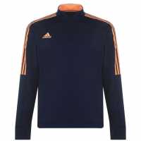 Adidas Спортно Горнище Mens Football Trofeo + Track Top Navy/Orange Мъжко облекло за едри хора