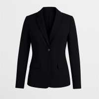 Crepe Button Blazer  