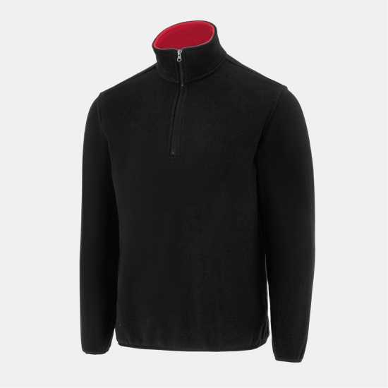 Donnay Мъжко Яке Полар Quarter Zip Fleece Jacket Mens Black Мъжки полар