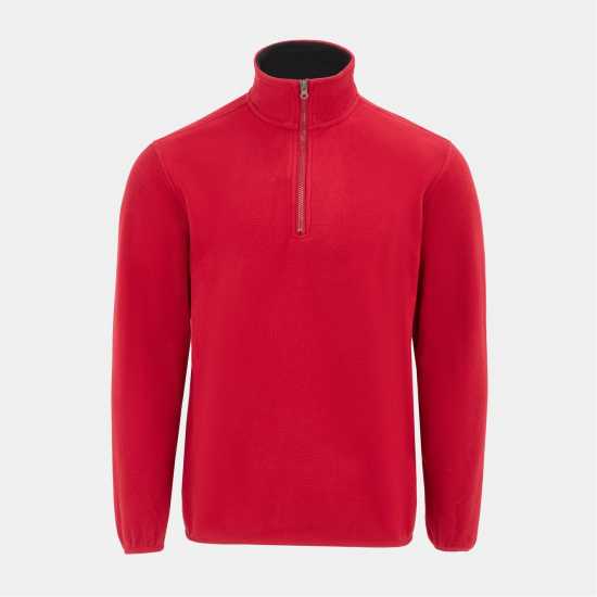 Donnay Мъжко Яке Полар Quarter Zip Fleece Jacket Mens Red Мъжки полар