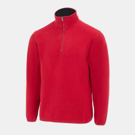 Donnay Мъжко Яке Полар Quarter Zip Fleece Jacket Mens Red Мъжки полар