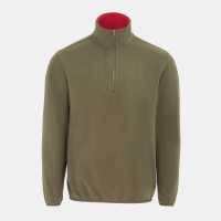 Donnay Мъжко Яке Полар Quarter Zip Fleece Jacket Mens Green Мъжки полар