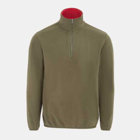 Donnay Мъжко Яке Полар Quarter Zip Fleece Jacket Mens Green Мъжки полар