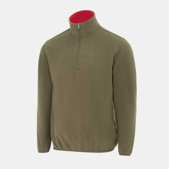 Donnay Мъжко Яке Полар Quarter Zip Fleece Jacket Mens Green Мъжки полар