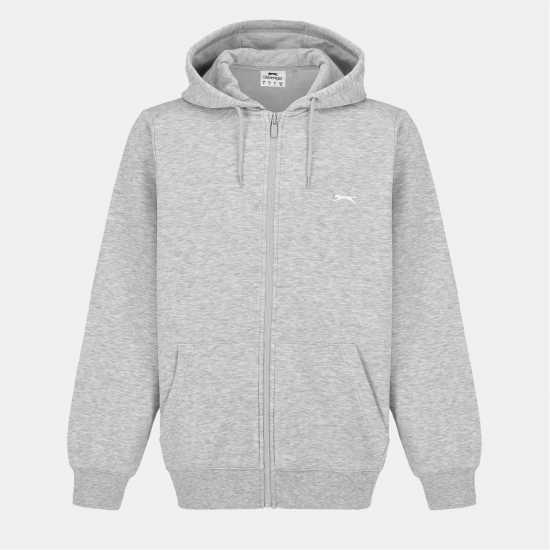 Slazenger Borg Lined Fleece Hoodie Mens Сив марл 