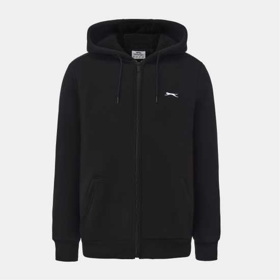 Slazenger Borg Lined Fleece Hoodie Mens Slazenger Borg Lined Fleece Hoodie Mens