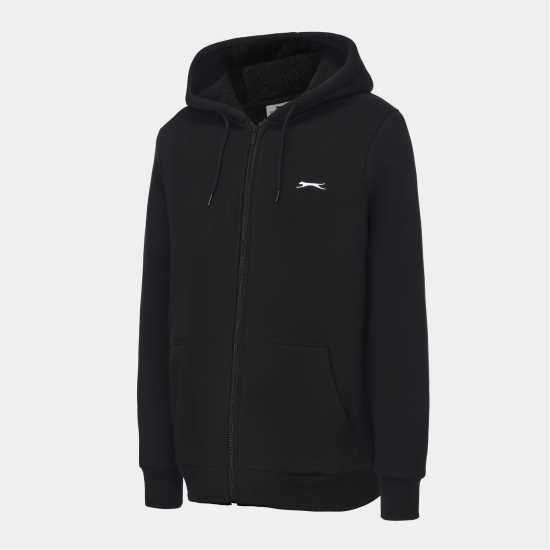 Slazenger Borg Lined Fleece Hoodie Mens Slazenger Borg Lined Fleece Hoodie Mens