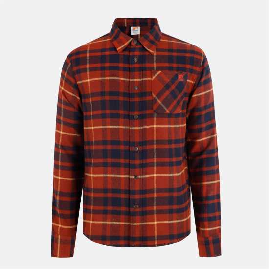 Soulcal Men's Soul Check Long-Sleeve Patterned Shirt Червен/Син 