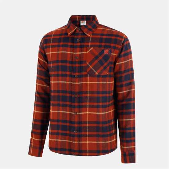 Soulcal Men's Soul Check Long-Sleeve Patterned Shirt Червен/Син 
