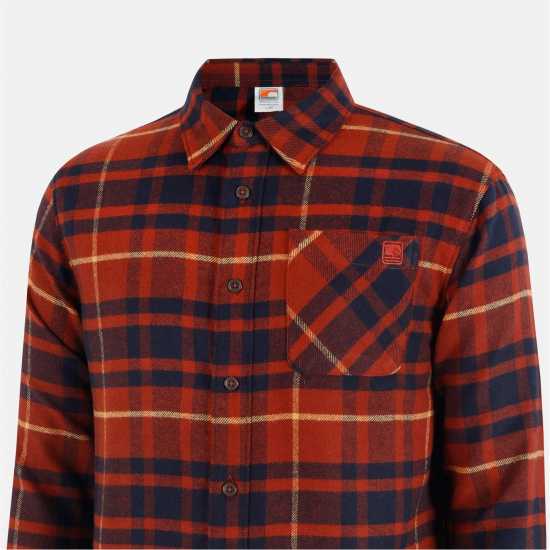 Soulcal Men's Soul Check Long-Sleeve Patterned Shirt Червен/Син 