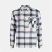 Firetrap Men's Anthm Long-Sleeve Patterned Shirt Топло бяло 