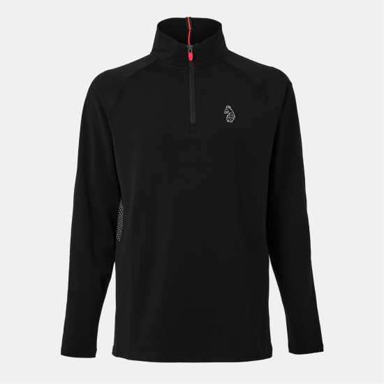 Luke Quarter Zip Funnel Fleece Център черен Luke Quarter Zip Funnel Fleece Център черен