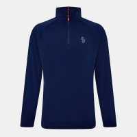 Luke quarter Zip Funnel Fleece Морска синьо 