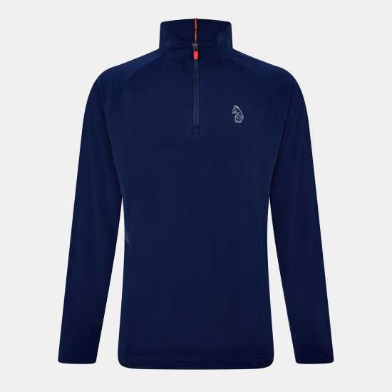 Luke quarter Zip Funnel Fleece Морска синьо 