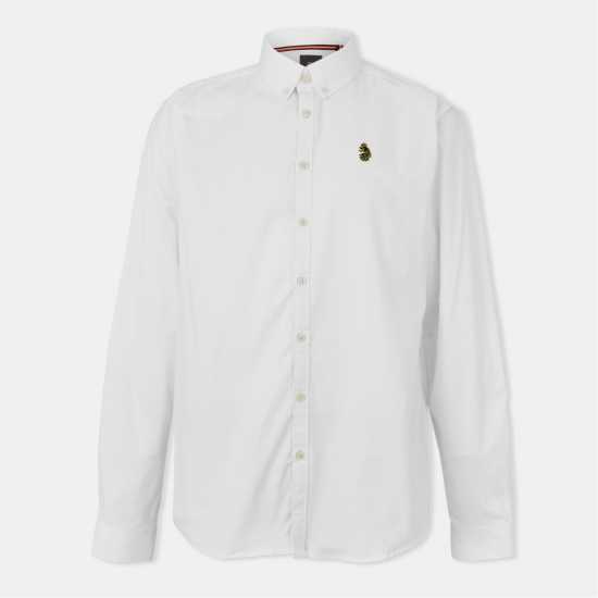 Мъжки ризи Мъжка Риза Luke Oxford L/s Shirt Mens White Мъжка Риза Luke Oxford L/s Shirt Mens White Мъжки ризи
