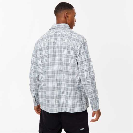 Мъжки ризи Фланелена Риза Jack Wills Check Flannel Shirt Сиво Фланелена Риза Jack Wills Check Flannel Shirt Сиво Мъжки ризи