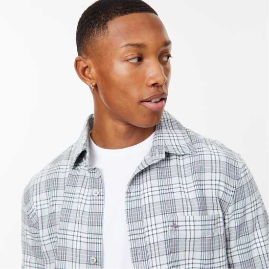 Мъжки ризи Фланелена Риза Jack Wills Check Flannel Shirt Сиво Фланелена Риза Jack Wills Check Flannel Shirt Сиво Мъжки ризи