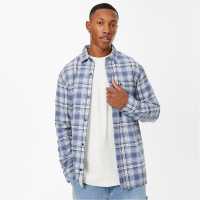 Фланелена Риза Jack Wills Check Flannel Shirt Морска синьо Мъжки ризи