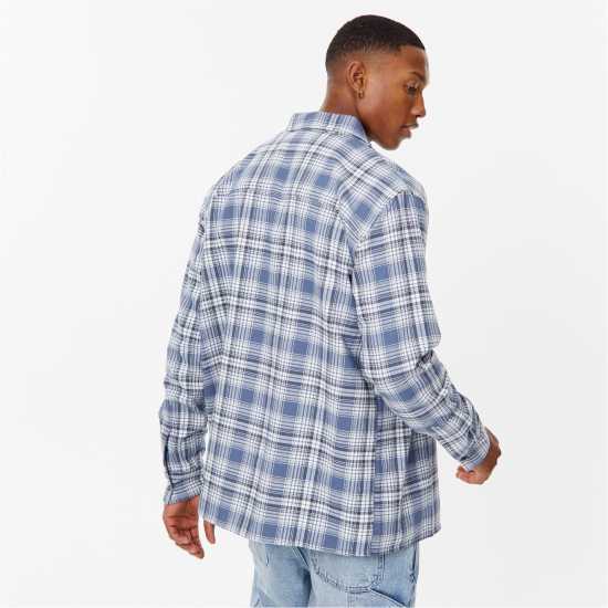 Фланелена Риза Jack Wills Check Flannel Shirt Морска синьо Мъжки ризи