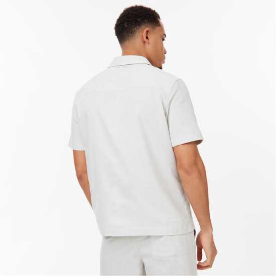 Jack Wills Short Sleeve Linen Shirt Лак Мъжки ризи