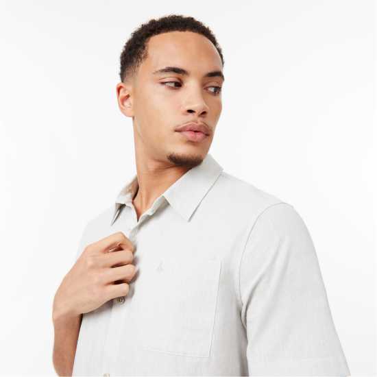 Jack Wills Short Sleeve Linen Shirt Лак Мъжки ризи