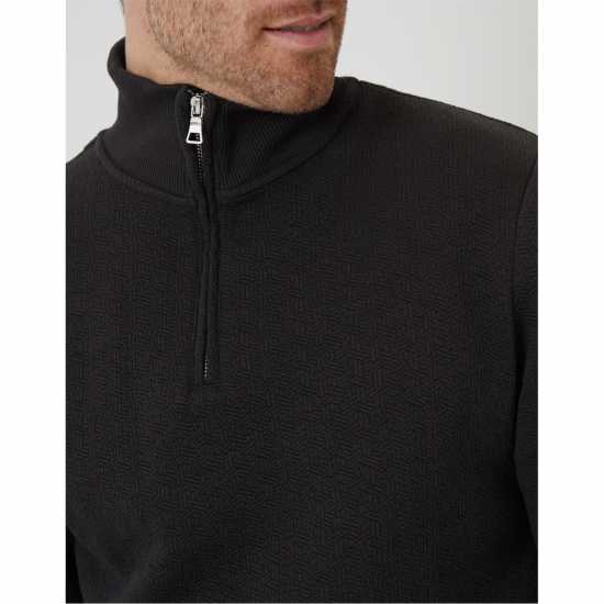 Threadbare Men's Quarter Zip Fleece Черно 
