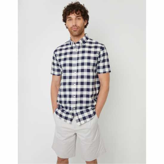 Мъжки ризи Threadbare Tb Ss Marc Shrt Sn99 Морска синьо Threadbare Tb Ss Marc Shrt Sn99 Морска синьо Мъжки ризи