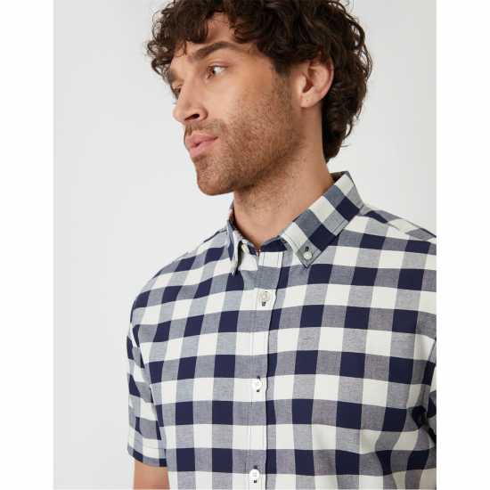 Мъжки ризи Threadbare Tb Ss Marc Shrt Sn99 Морска синьо Threadbare Tb Ss Marc Shrt Sn99 Морска синьо Мъжки ризи