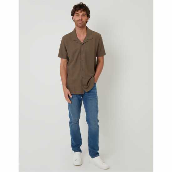 Мъжки ризи Threadbare Sht Ss Antti Sn99 Khaki Threadbare Sht Ss Antti Sn99 Khaki Мъжки ризи
