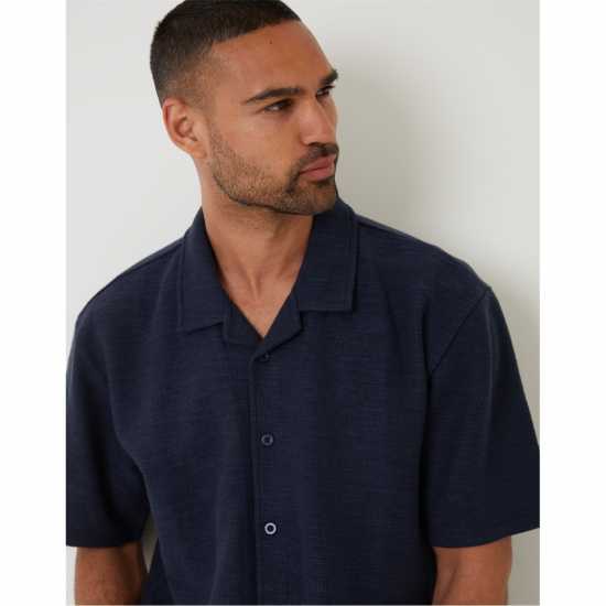 Threadbare Sht Ss Antti Sn99 Navy Мъжки ризи